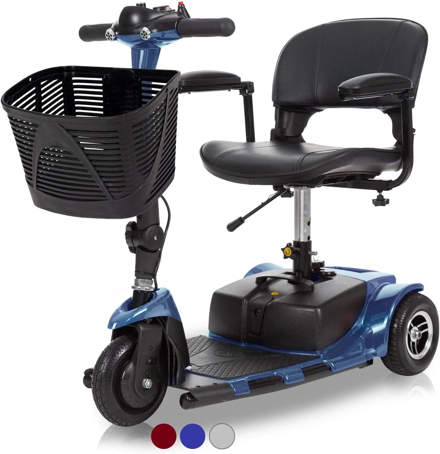 Vive 3-Wheel Mobility Scooter - Electric Powered Mobile Wheelchair Device for Adults - Folding, Collapsible and Compact for Travel