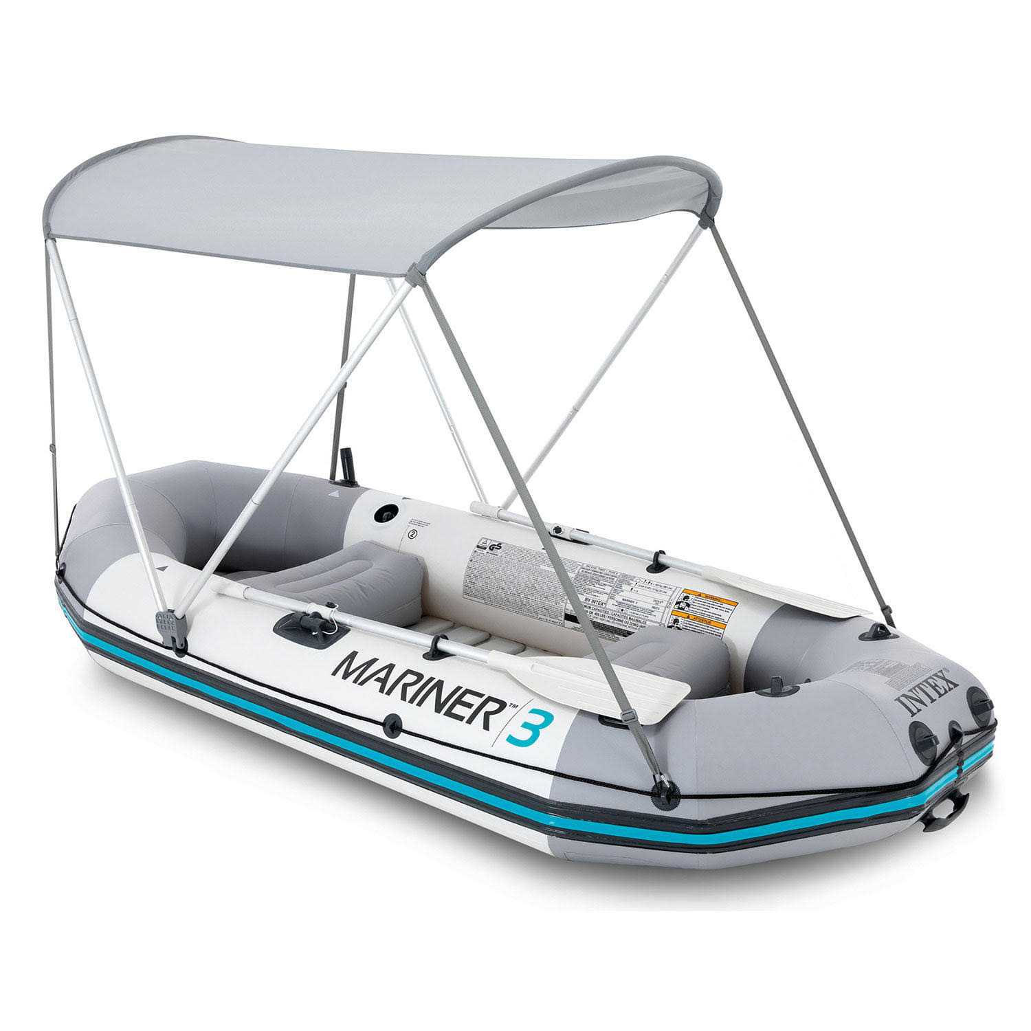 Intex Mariner 3 Person Boat Set with Canopy - Sports Supplies Online Store