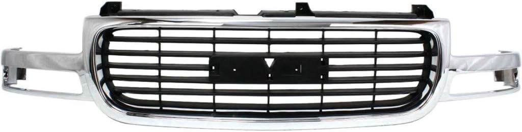 For GMC Yukon Grille Assembly 2000-2006 | Chrome Shell/Painted Black Insert | Plastic | GM1200430 | 19130787