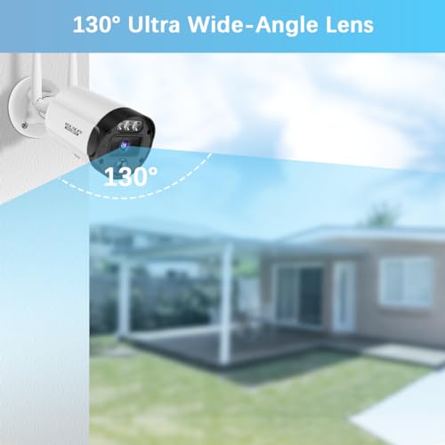 【90ft Super Night Vision】 5MP Outdoor Wireless Security Camera System, Wireless Cameras for Home Security, Home Video Security Cameras