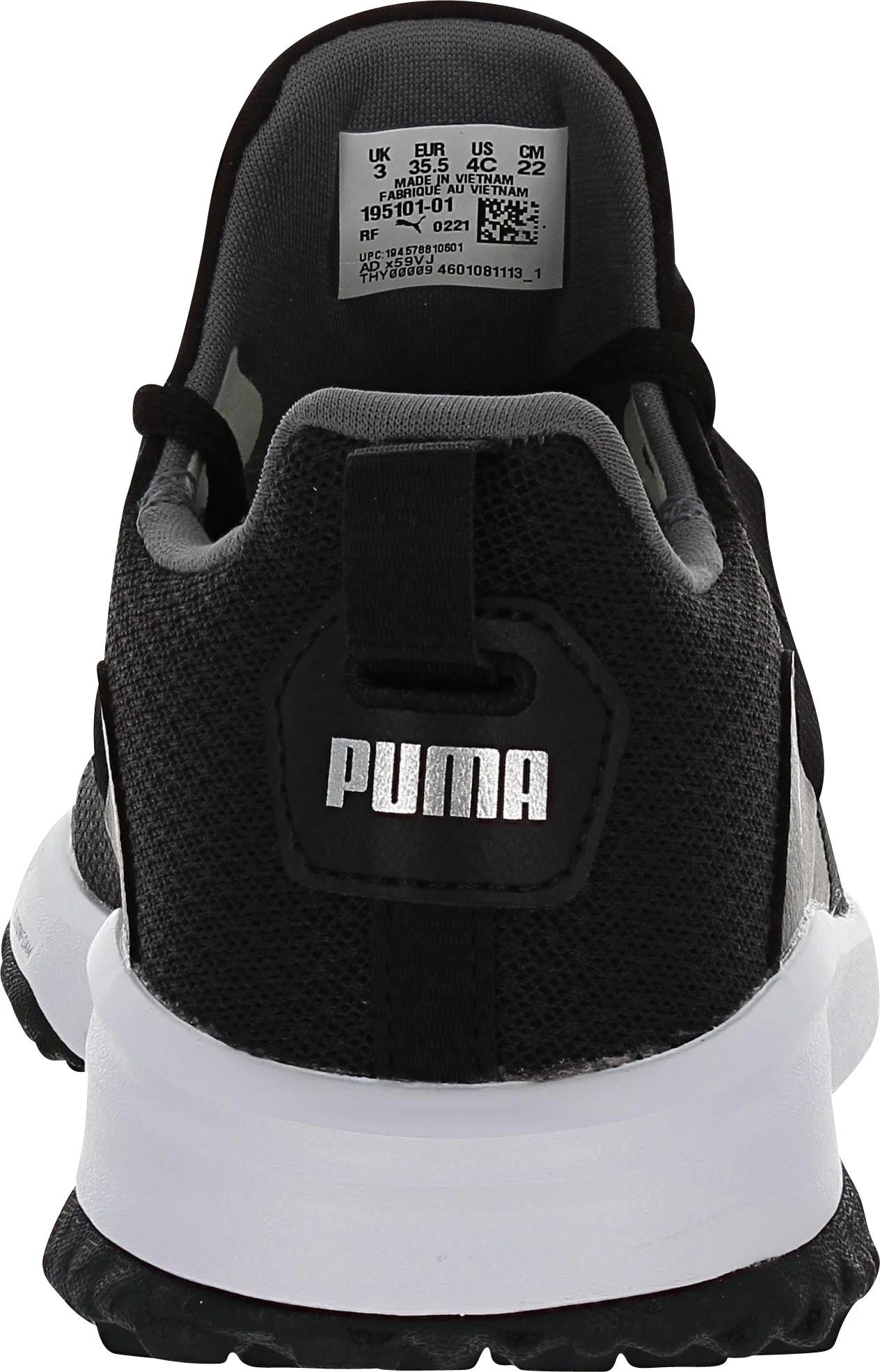 Puma Grip Fusion EVO Jr. 195102-01 Black/Black1 Junior Spikeless Golf Shoes - Curated Treasures Market