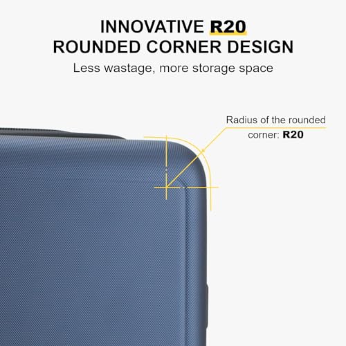 LEVEL8 Hard Shell Carry on Luggage Airline Approved, Carry-on Suitcases with Wheels, Lightweight Luminous Textured Hardside Travel Bag with Tsa Lock