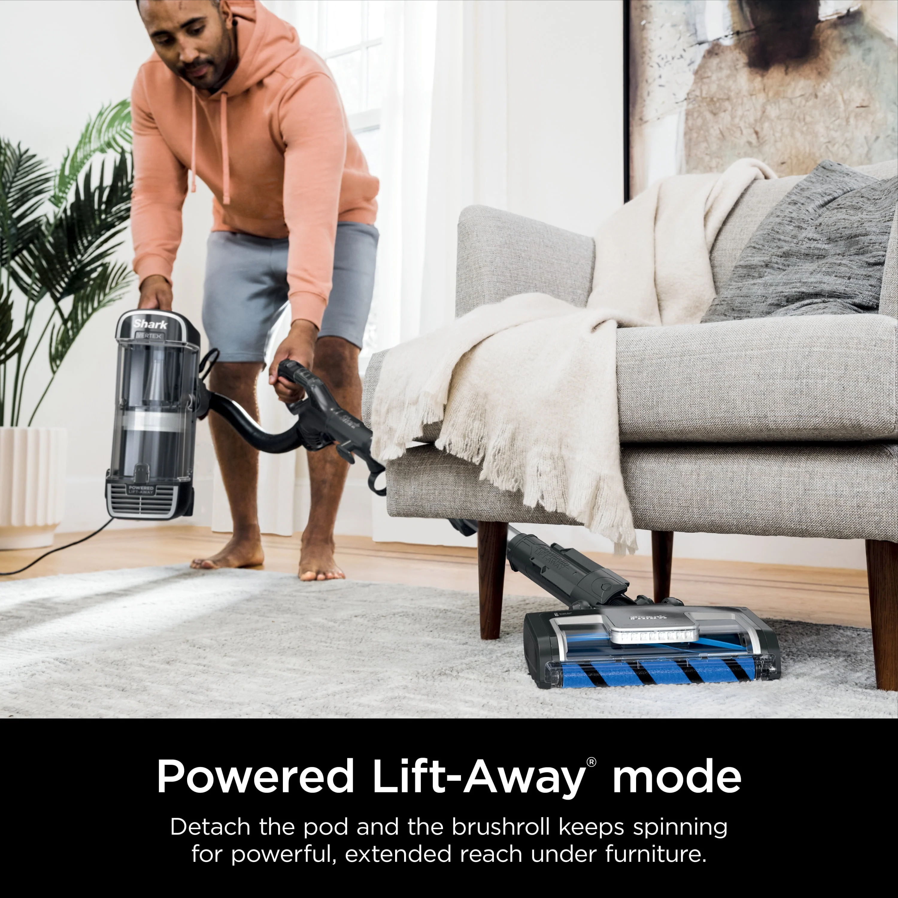 The Shark® Vertex® Speed Upright Vacuum with DuoClean® PowerFins Powered Lift-away® and Self-Cleaning Brushroll, AZ1810