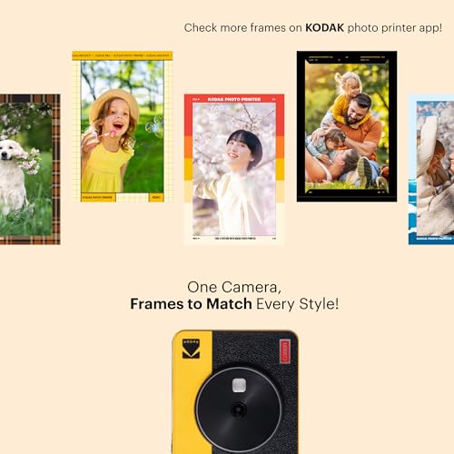 KODAK Mini Shot 3 Retro 4PASS 2-in-1 Instant Digital Camera and Photo Printer (3x3 inches) + 60 Sheets Cartridge Bundle, White