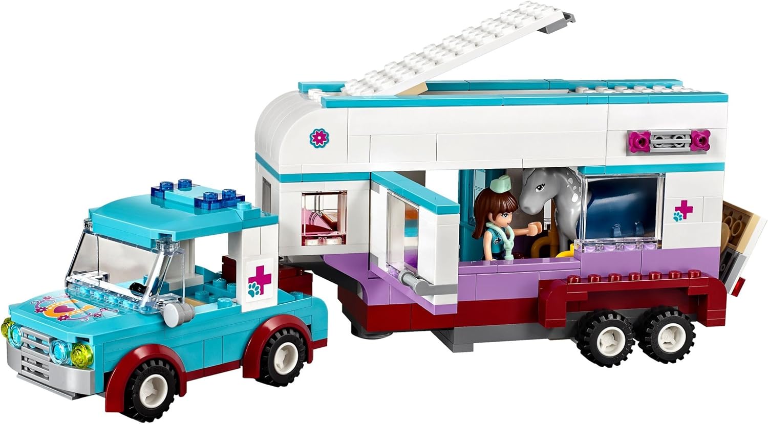 LEGO 41125 Horse Vet Trailer Building Kit, (370 Piece)