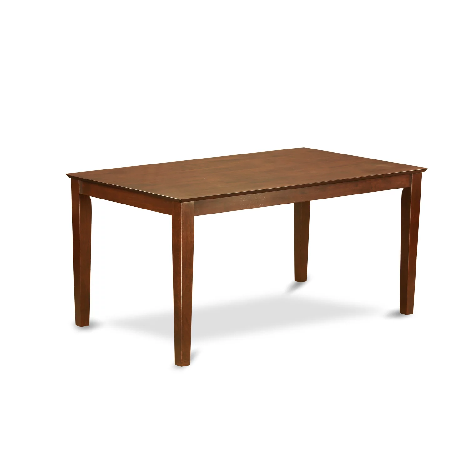 East West Furniture  7 Piece Dining Room Table Set- a Rectangle Wooden Table and 6 Kitchen Dining Chairs, Mahogany (Seat Options) CAML7-MAH-LC