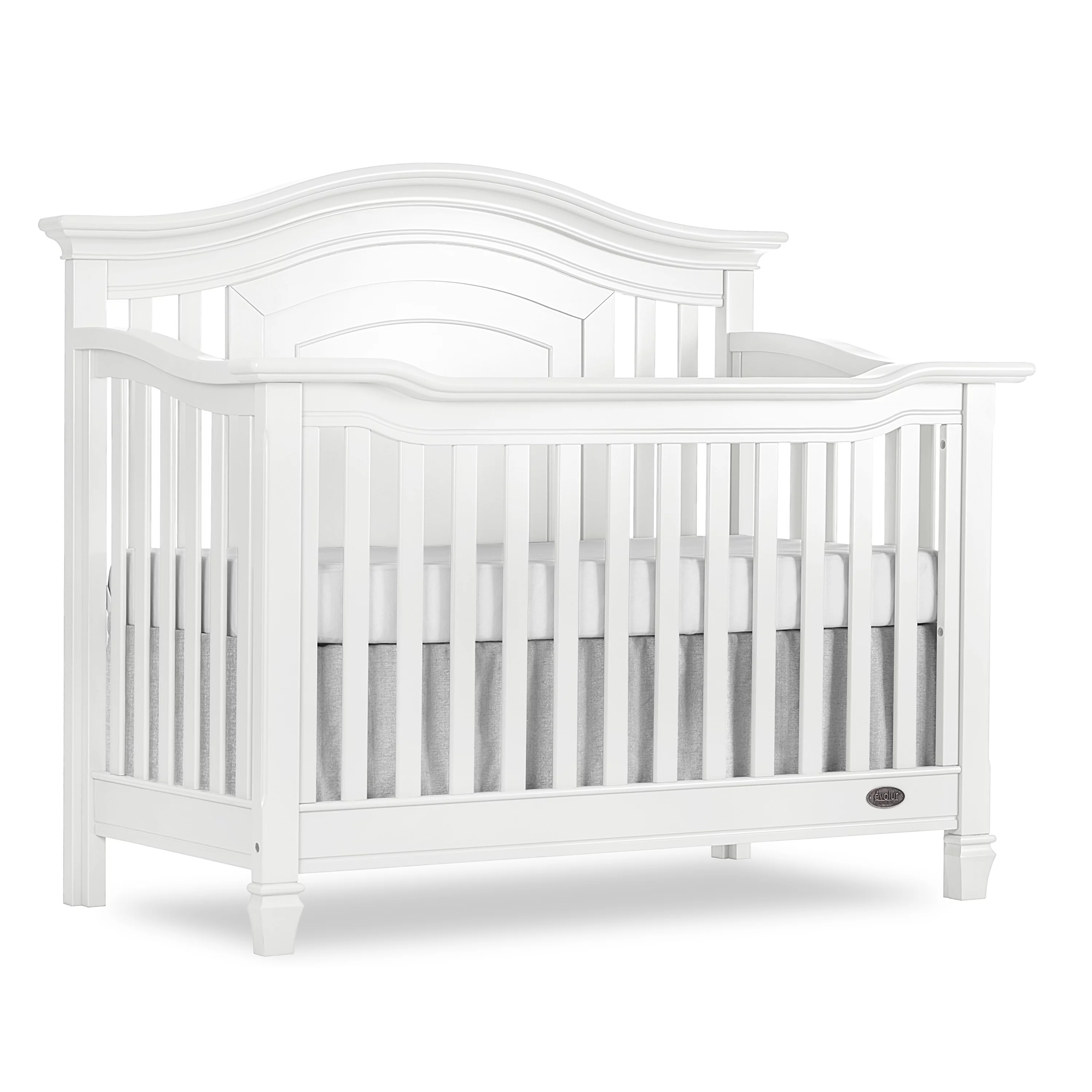 Evolur Fairbanks 5-in-1 Convertible Crib White - Radiant Selections