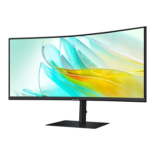 SAMSUNG Viewfinity S65UA Series 34-Inch Ultrawide QHD Curved Monitor, 100Hz, USB-C, HDR10 (1 Billion Colors), Height Adjustable Stand