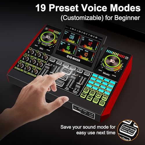 Podcast Microphone Bundle with Live Sound Card Audio Mixer