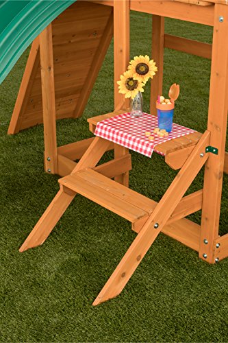 Sky View Cedar Backyard Playset | W: 17'10" D: 9'4" H: 9'9" | w/2-Person Glider & 2 Belt Swings | Binoculars