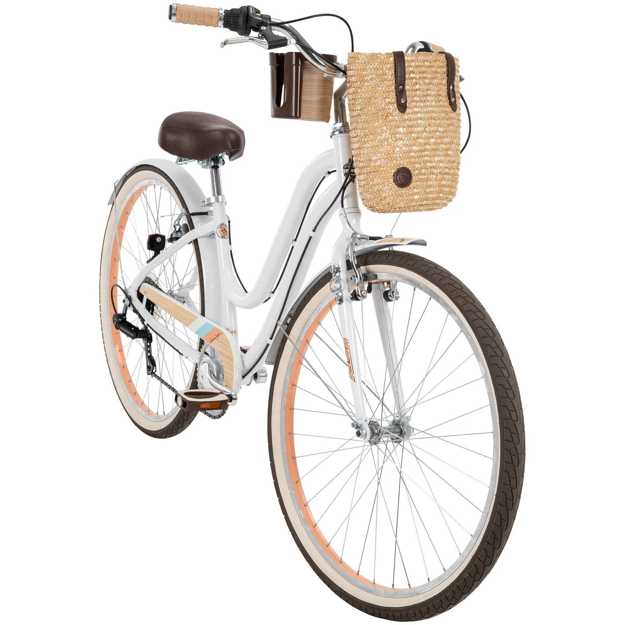 Panama Jack Parkside 27.5-In. 7-Speed Cruiser Bicycle for Women, White by Huffy