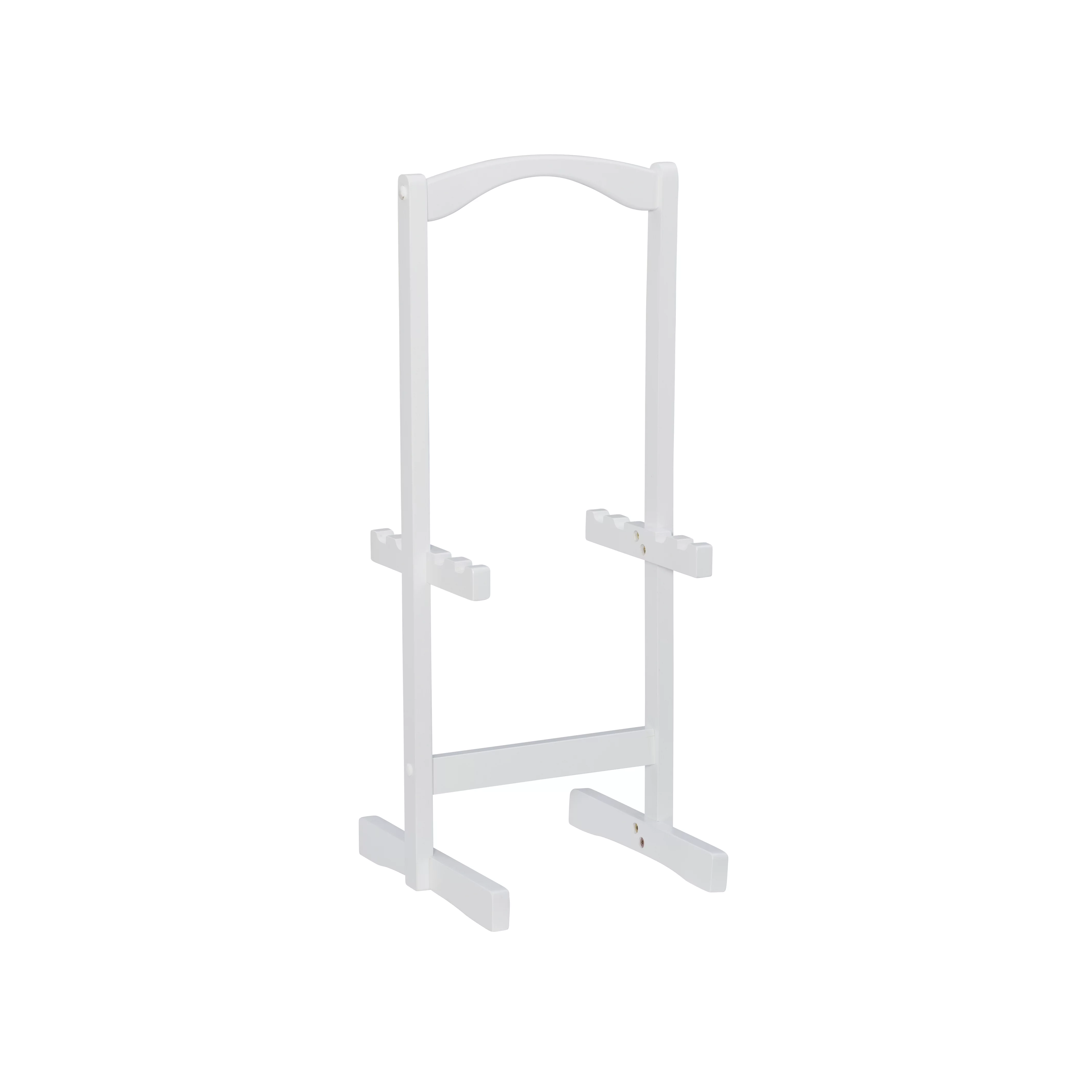 Lisbon Folding Tray Table Set with Stand, 5 Pieces, White