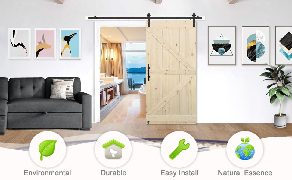 S&Z TOPHAND® 36in x 84in Barn Door