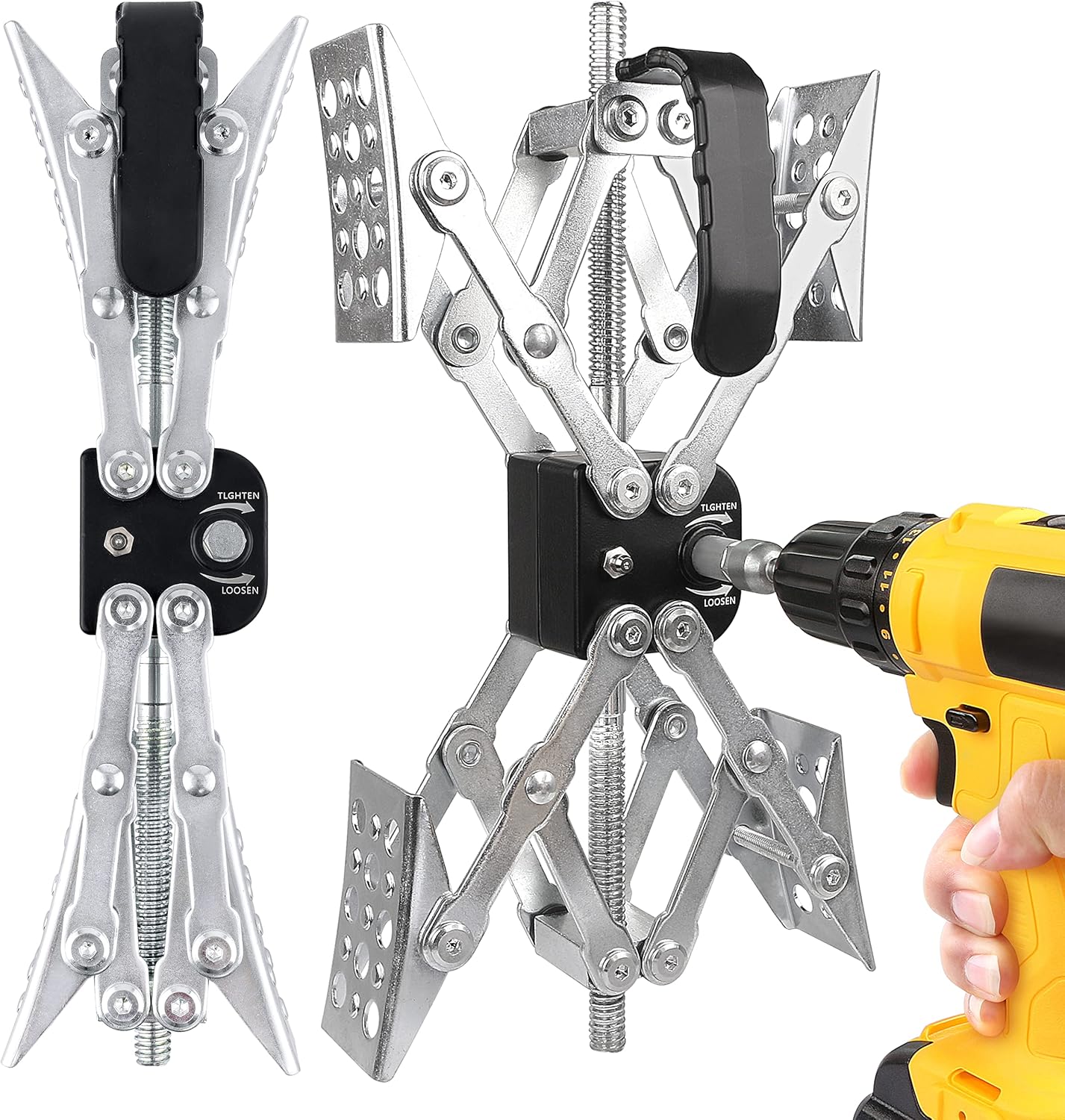 Maxchock X-Shaped RV Stabilizer Wheel Chock (Allow Drill Adjust) Dual Axel RV Travel Trailer Camper Tire While Camping -2 Pack