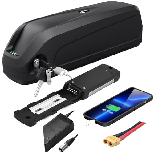 48V Ebike Battery 48V 8Ah 10Ah 13Ah 15Ah 17.5Ah Electric Bike Battery for 350-850W Motor Kit 48V E-Bike Battery with Led Indicator Light/USB