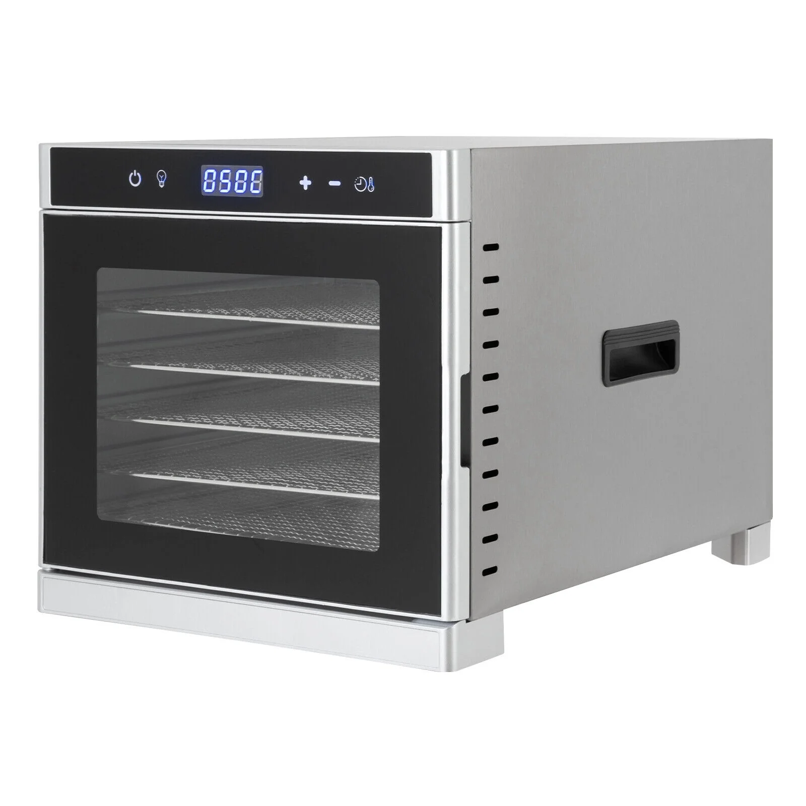 Denest Commercial 6 Tray Food Dehydrator Stainless Steel Fruit Meat Jerky Dryer 700W w/ Temp Control