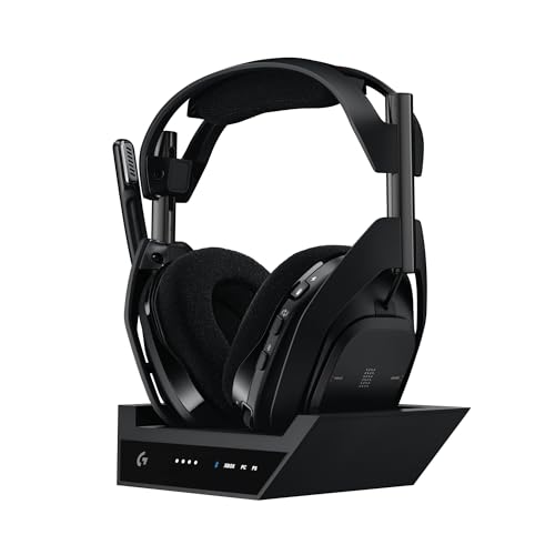 Logitech G Astro A50 Omni-Platform Wireless Gaming Headset + Base Station for PS5, Xbox, PC: PLAYSYNC Audio Switcher,