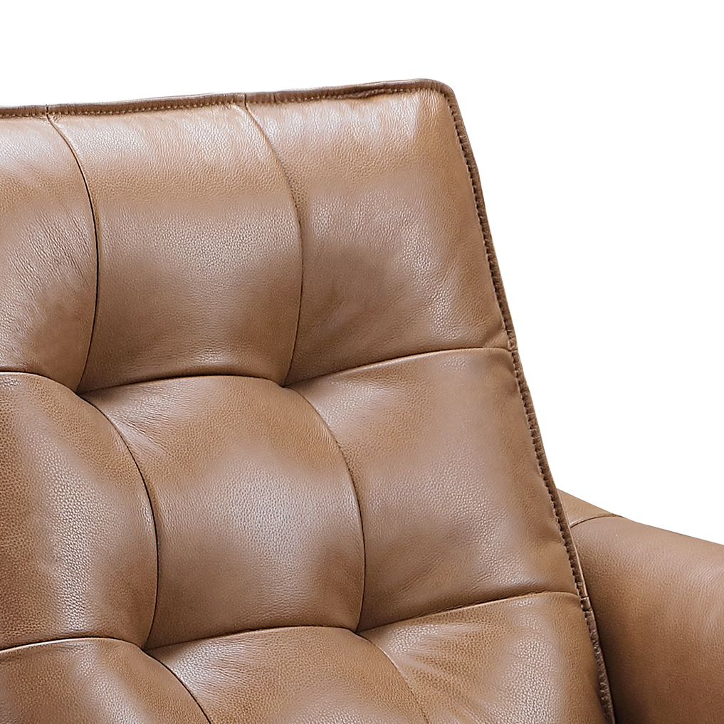 Devon & Claire Elliot Leather Power Reclining Armchair, Camel