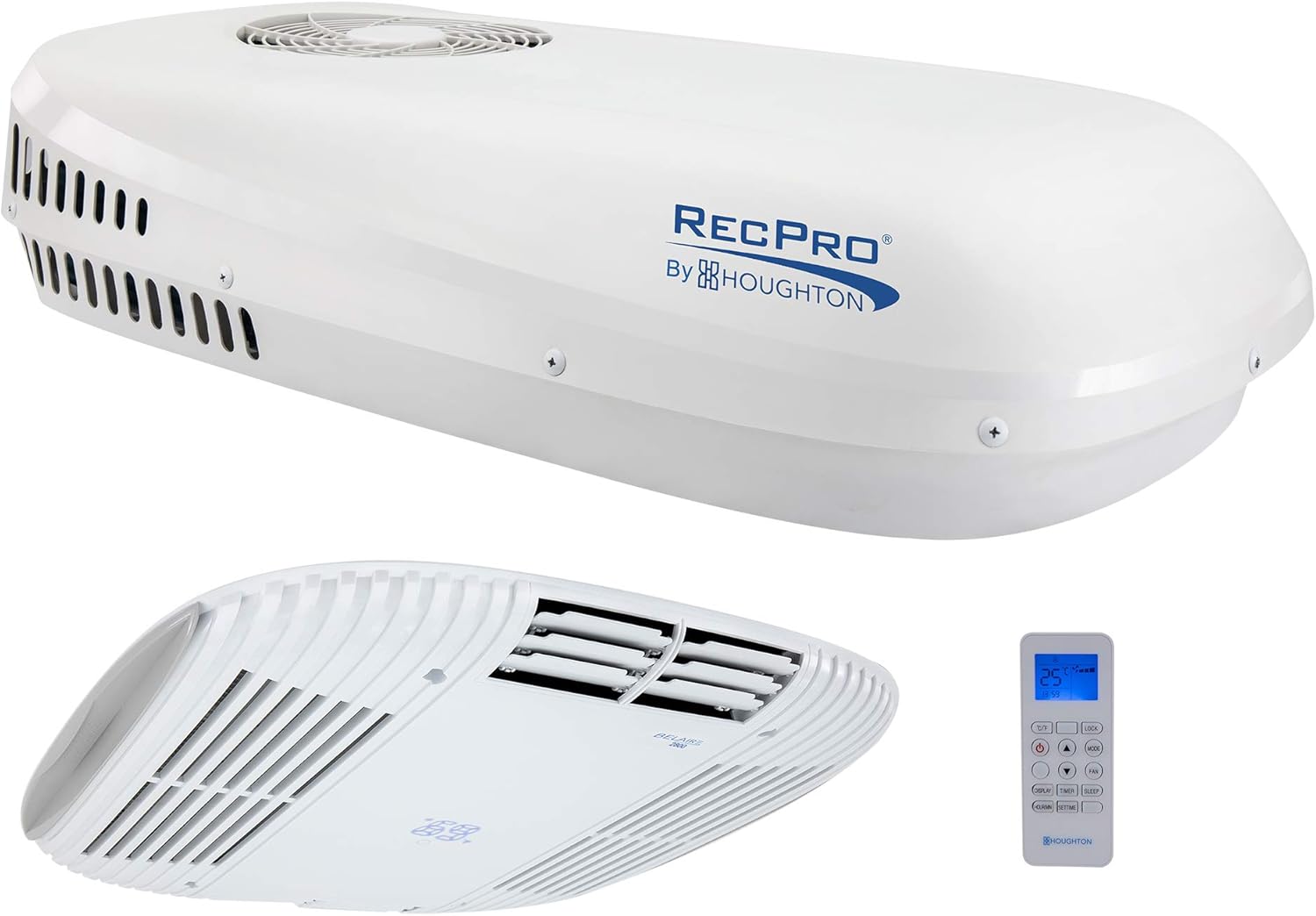 RecPro RV Air Conditioner Low Profile 9.5K Non-Ducted | Quiet AC | Cooling Only | RV AC Unit | Camper Air Conditioner (Black)