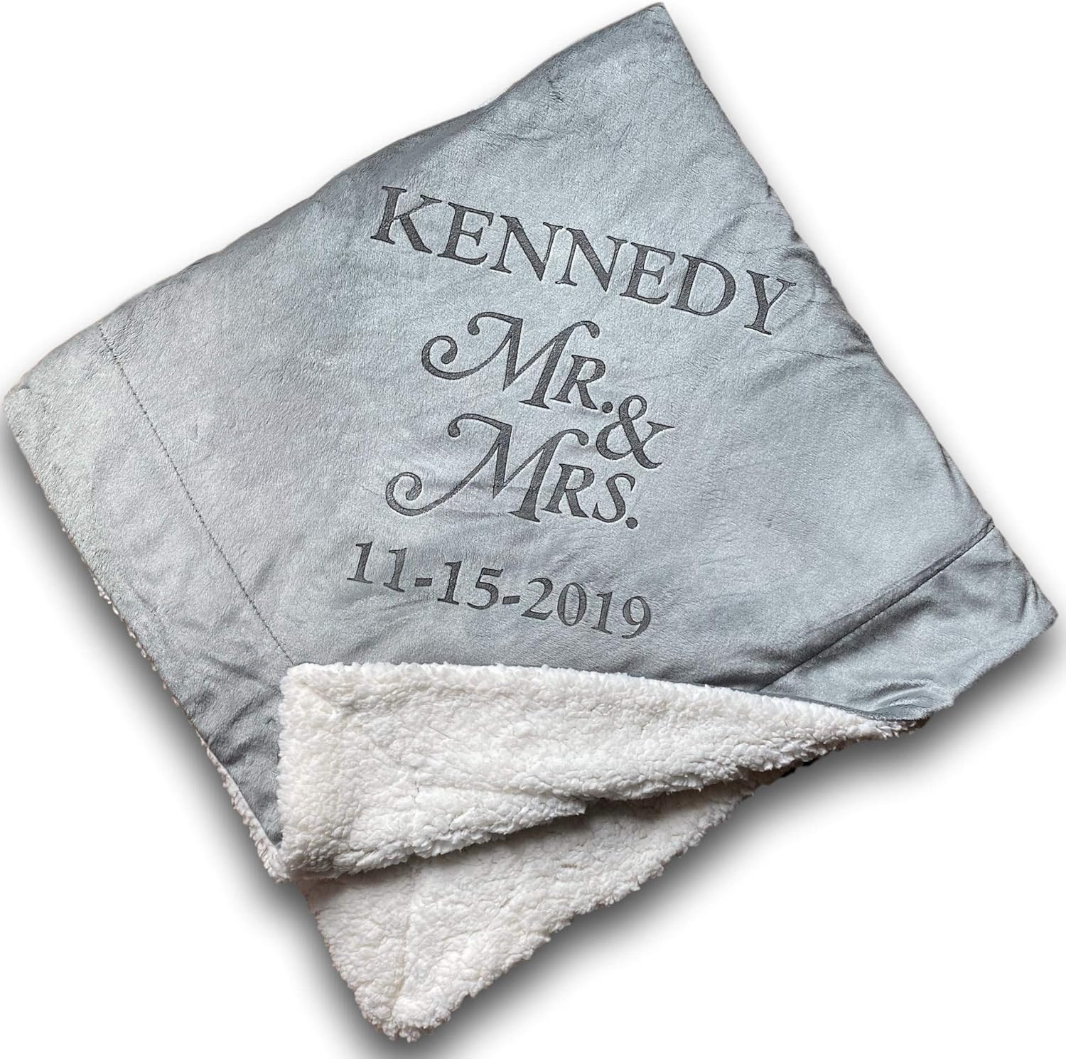 Custom Catch Personalized Unique Wedding Couple Gifts - Anniversary, Engagement Gift Blanket (Hearts)
