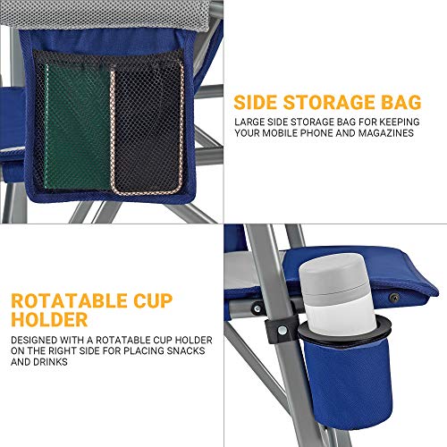 KingCamp Oversized XL Camping Chair, Heavy Duty 500lbs Folding Couch for Adults
