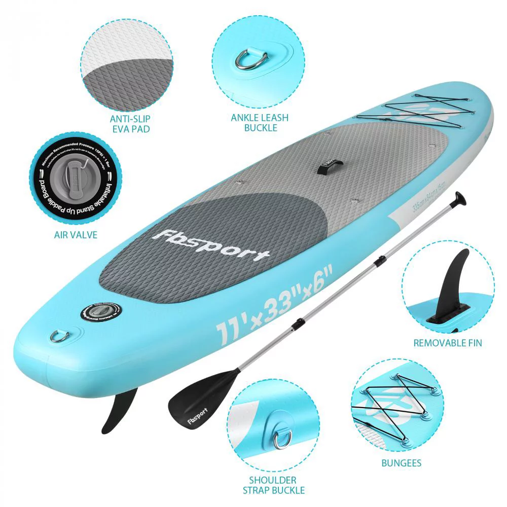 Fbsport Electric Inflatable Paddle Board, Stand UP Paddleboard 11' Length with Electric Pump SUP Accessories