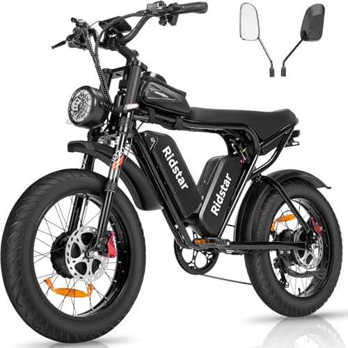 Electric Bike for Adults, 1000/2000W, 25/30/37MPH,48V-52V, 20AH,40AH Battery, Max 50-180 Miles Electric Motorcycle, 20" Fat Tire Dirt Bike