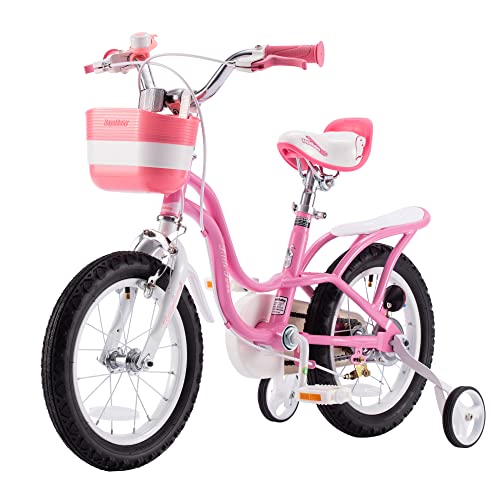 Royalbaby Princess Girls Kids Bike 12 14 16 18 20 Inch Children Bicycle with Basket for Age 3-12 Years