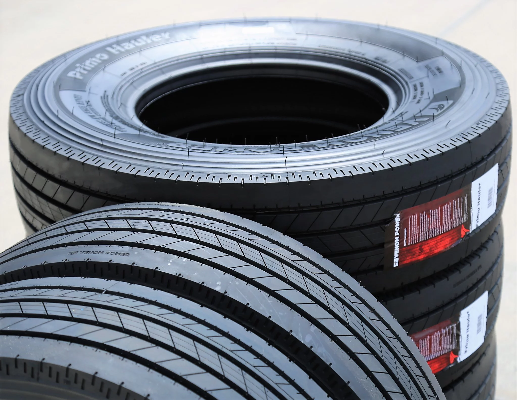 Set of 4 (FOUR) Venom Power Primo Hauler All Steel ST 235/85R16 Load G (14 Ply) Trailer Tires - Radiant Selections
