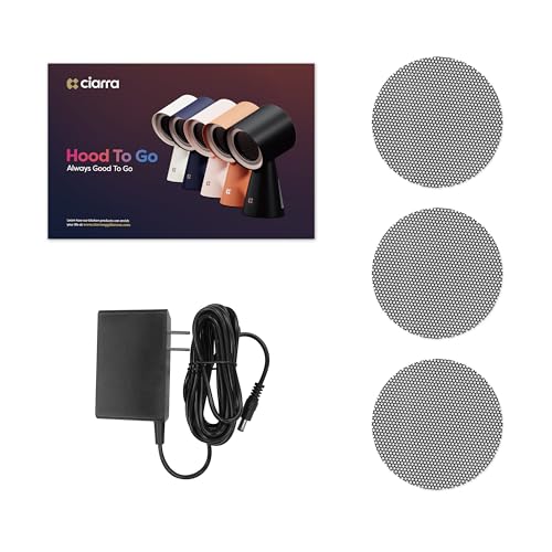 CIARRA Portable Range Hood, Desktop Range Hood with 2 Speed Exhaust Fan, Detachable Aluminum Filter, Large Oil Collection Cup