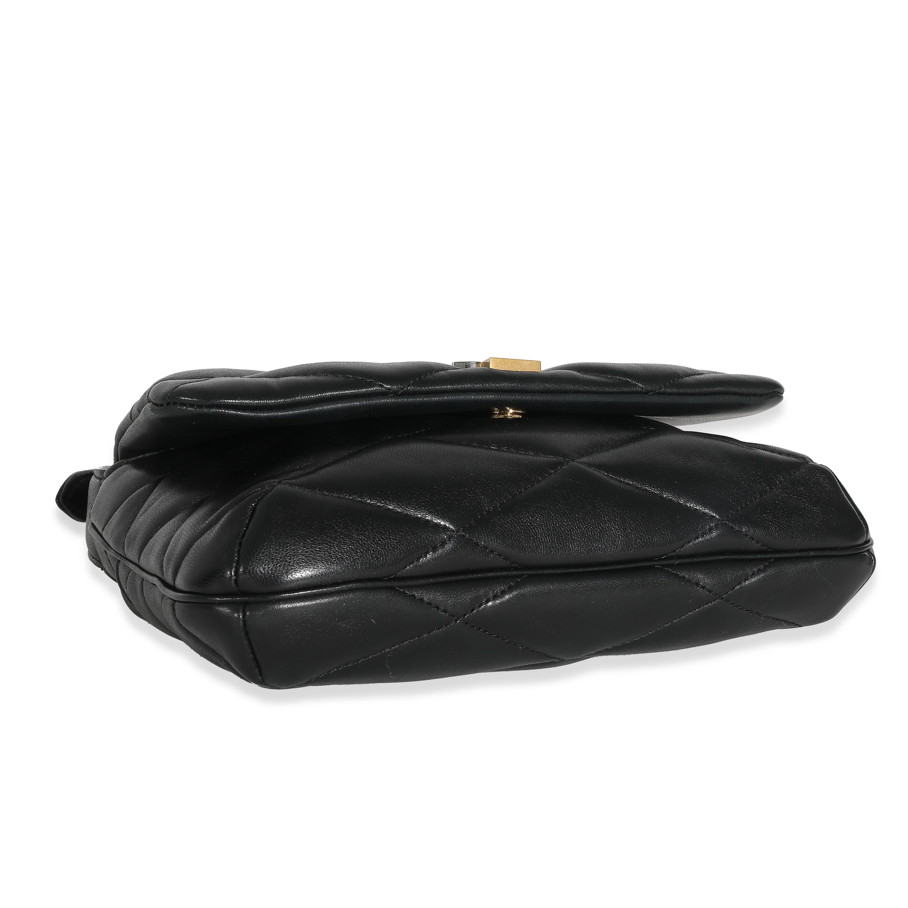 Saint Laurent Black Quilted Lambskin Le 57 Hobo