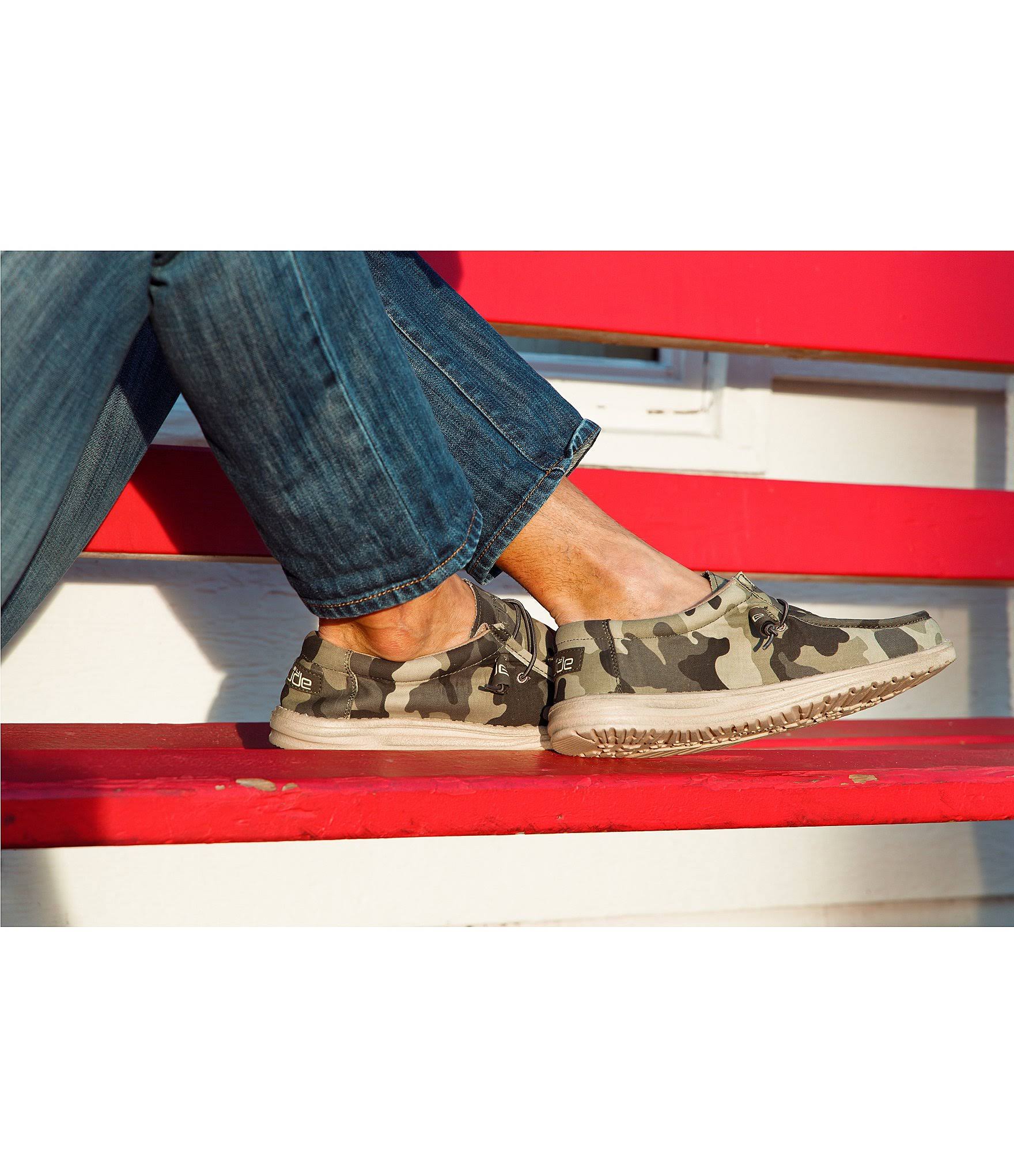 Hey Dude Men&s Wally Canvas Camo - 9 M