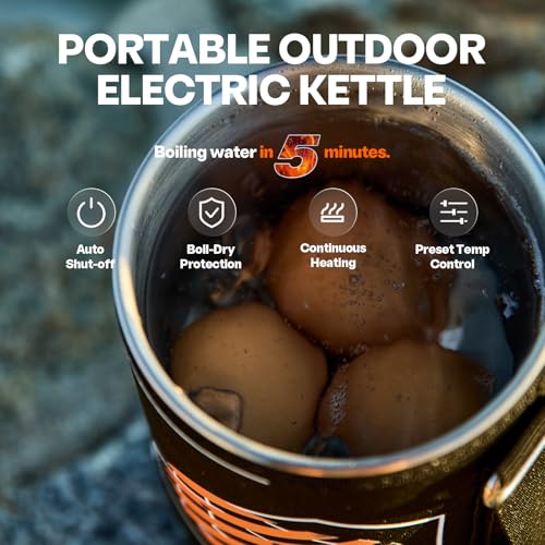 Electric Kettle Pot, Portable French Press Coffee Maker, Small Travel Water Boiler Cooker, 500 W Electric Tea Kettle for Boiling Water, Popcorn Maker