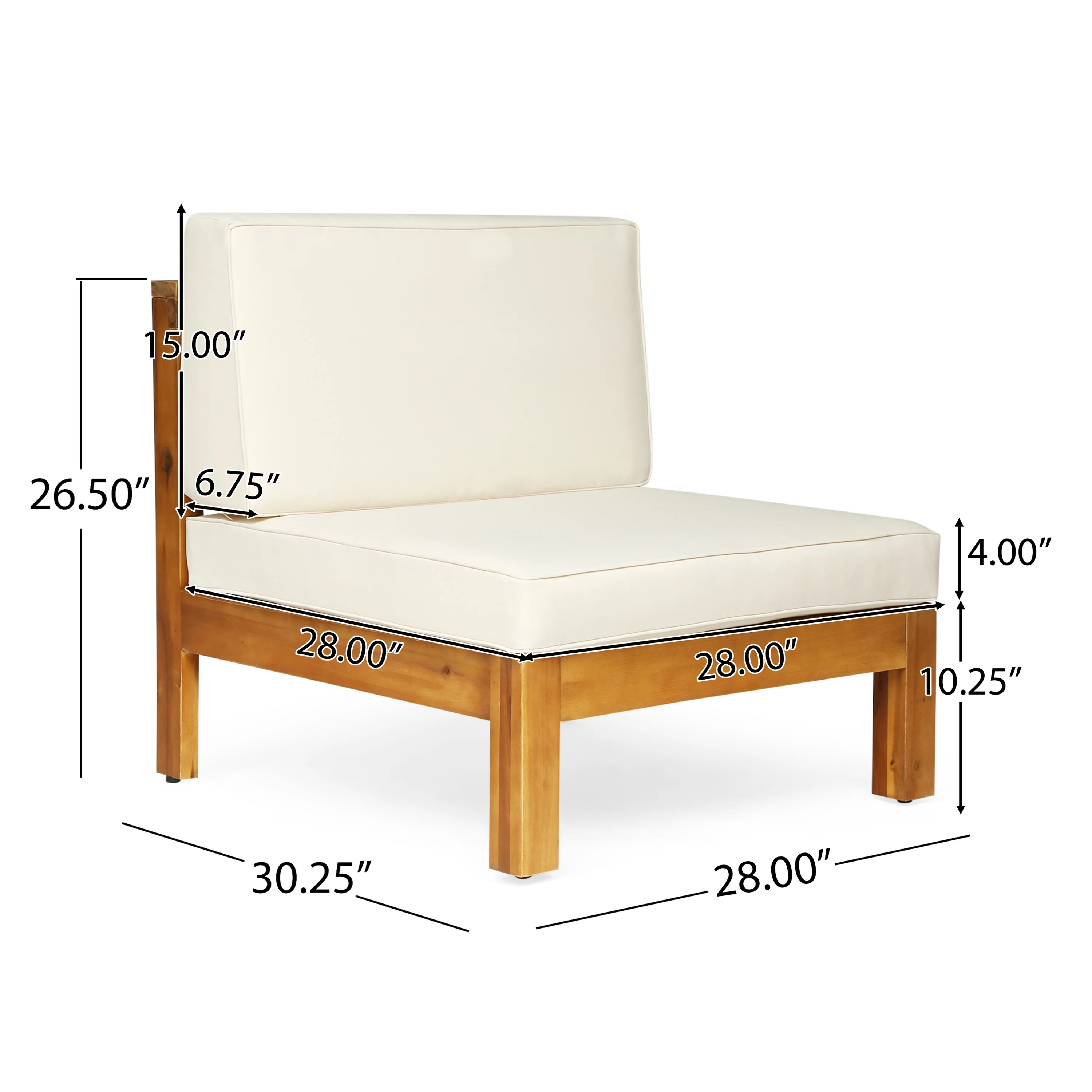 GDF Studio Krystin Outdoor U-Shaped Sectional Sofa Set with Fire Pit, Brown