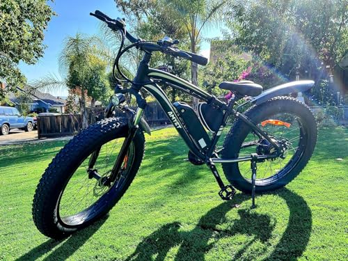 EB26 Electric Bike for Adults Peak 1500W Electric Bicycle 48V 15AH (720WH) Battery Electric Bike 26" Fat Tire Mountain 28mph 7 Speed Gears Ebike