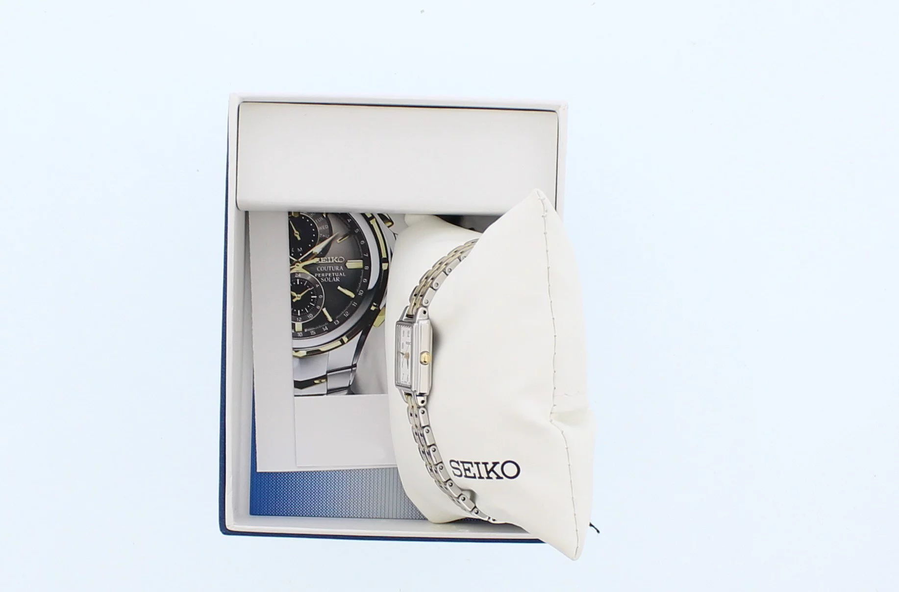 Seiko Women's STAINLESS STEEL & GOLD-TONE WATCH WITH WHITE DIAL (SXGL61)