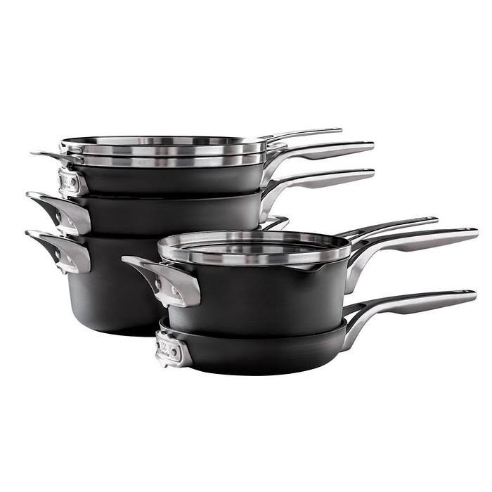 Calphalon Premier 8 Piece Hard Anodized Space Saving Cookware Set