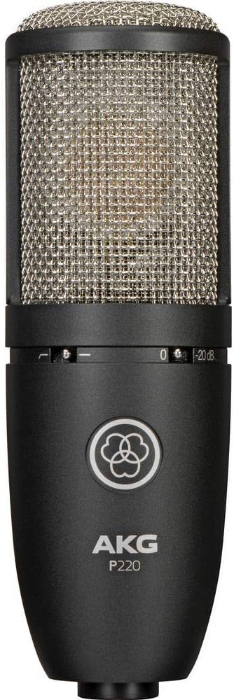 Motu M4 4x4 USB Audio Interface with AKG Project Studio P220 Condenser Mic, HPC-A30 Studio Monitor Headphones & XLR Cable Bundle