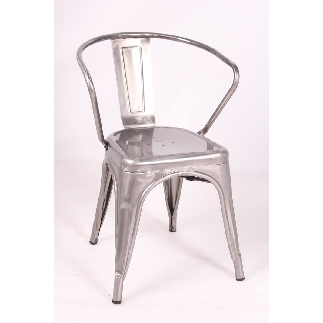 Arm Cafe Metal Dining Chair (Set of 2)