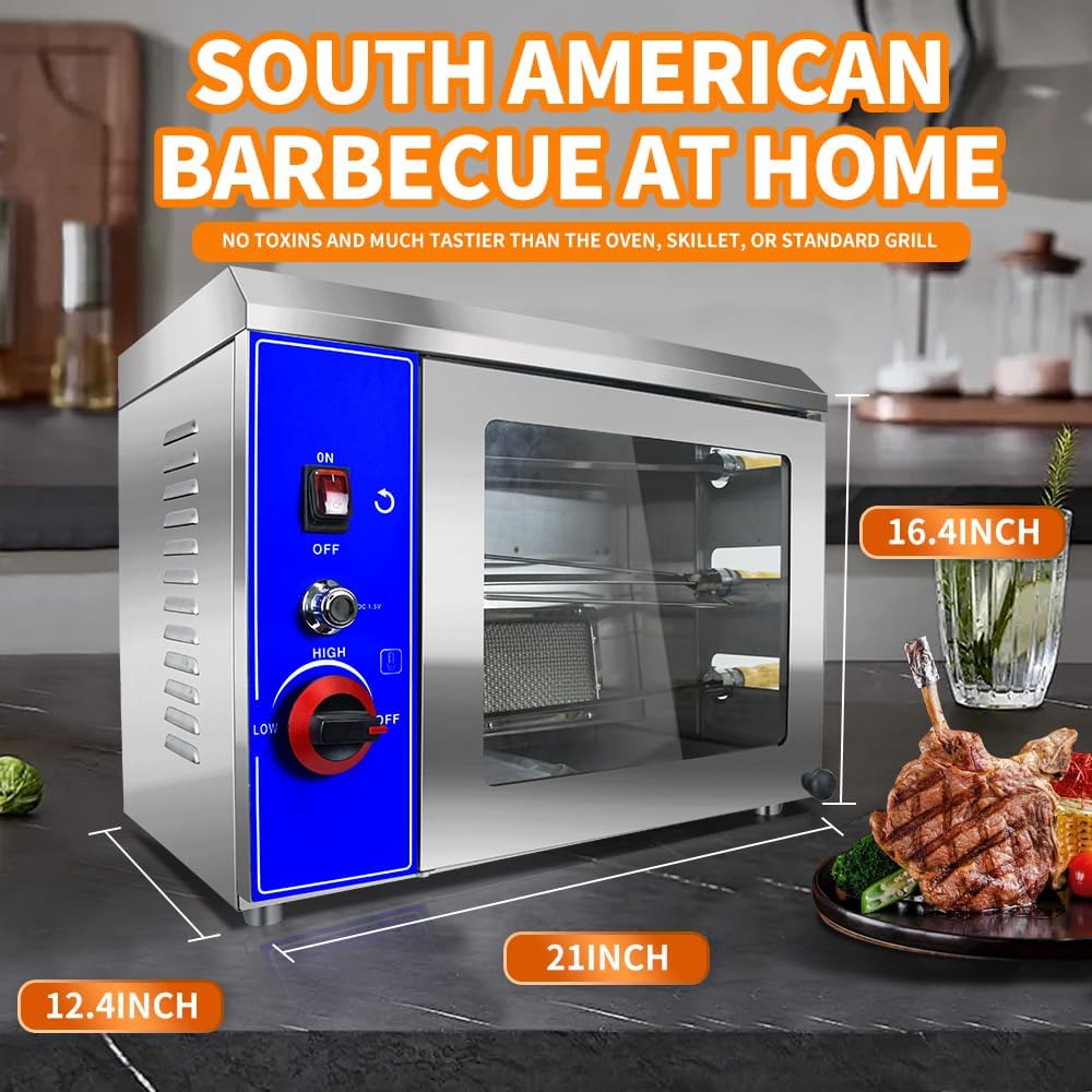 Li Zhen Gas Rotisserie Oven Shawarma Grill Machine Doner Kebab Machine Chicken Rotisserie Grill Propane Grill with Rotisserie Electric Rotisserie