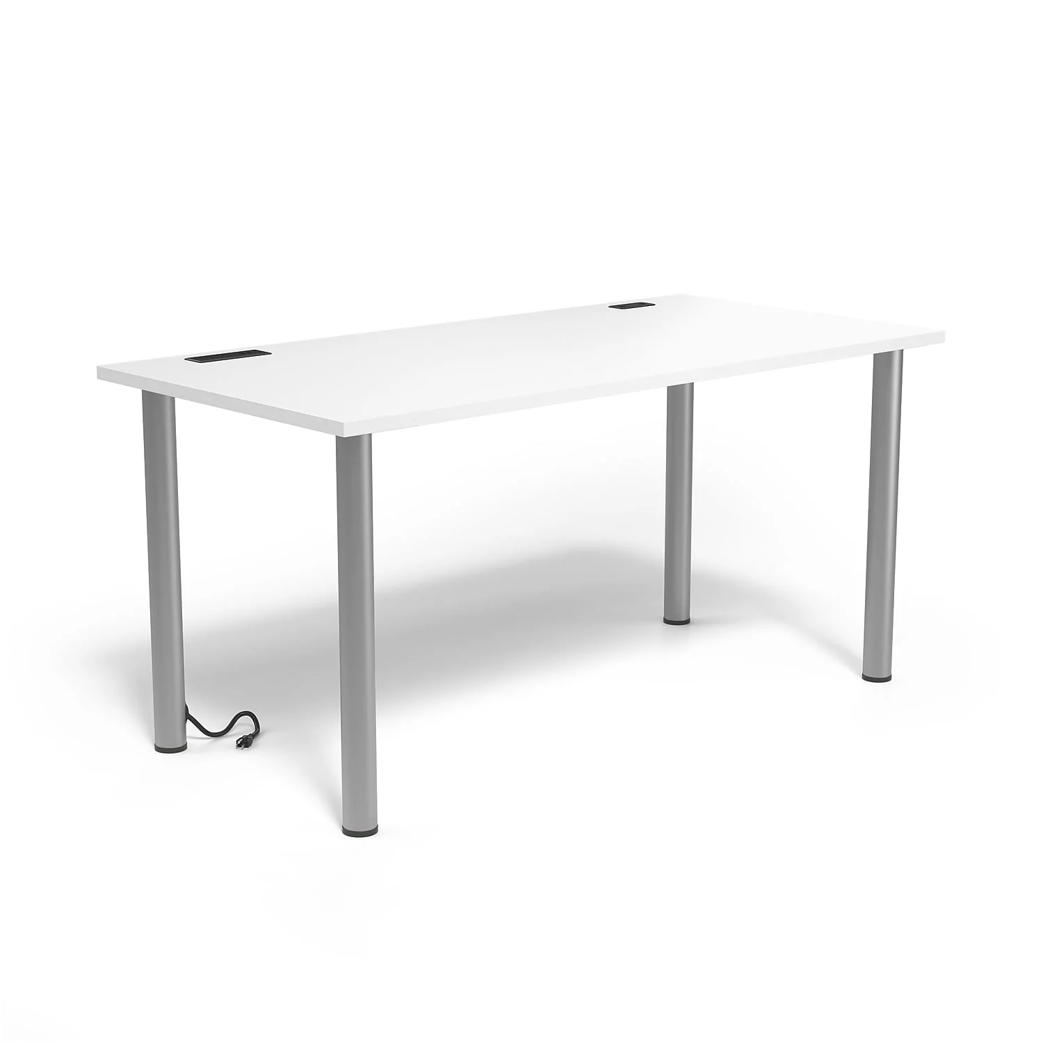 Union & Scale Essentials 60" Powered Writing Desk White (UN56971)