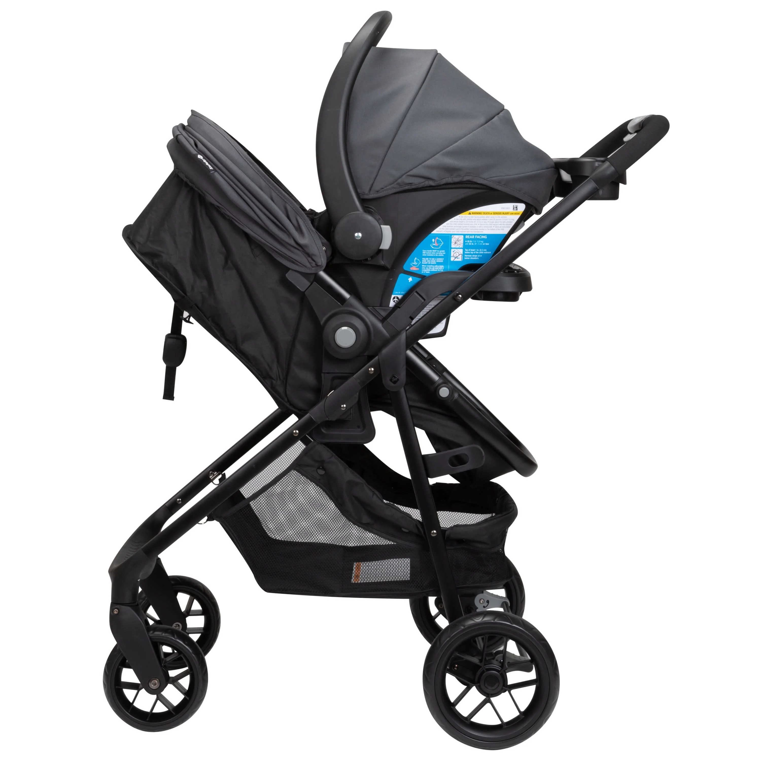 Safety 1st Grow and Go Sprint Modular Travel System Stroller with Rear-Facing Infant Car Seat, Whisper Grey