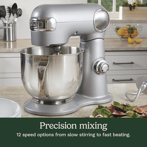 Cuisinart SMD-50BC Precision Pro 5.5-Quart Digital Stand Mixer With 12-Speeds, 3 Preprogrammed Food Prep Settings, Mixing Bowl, Whisk