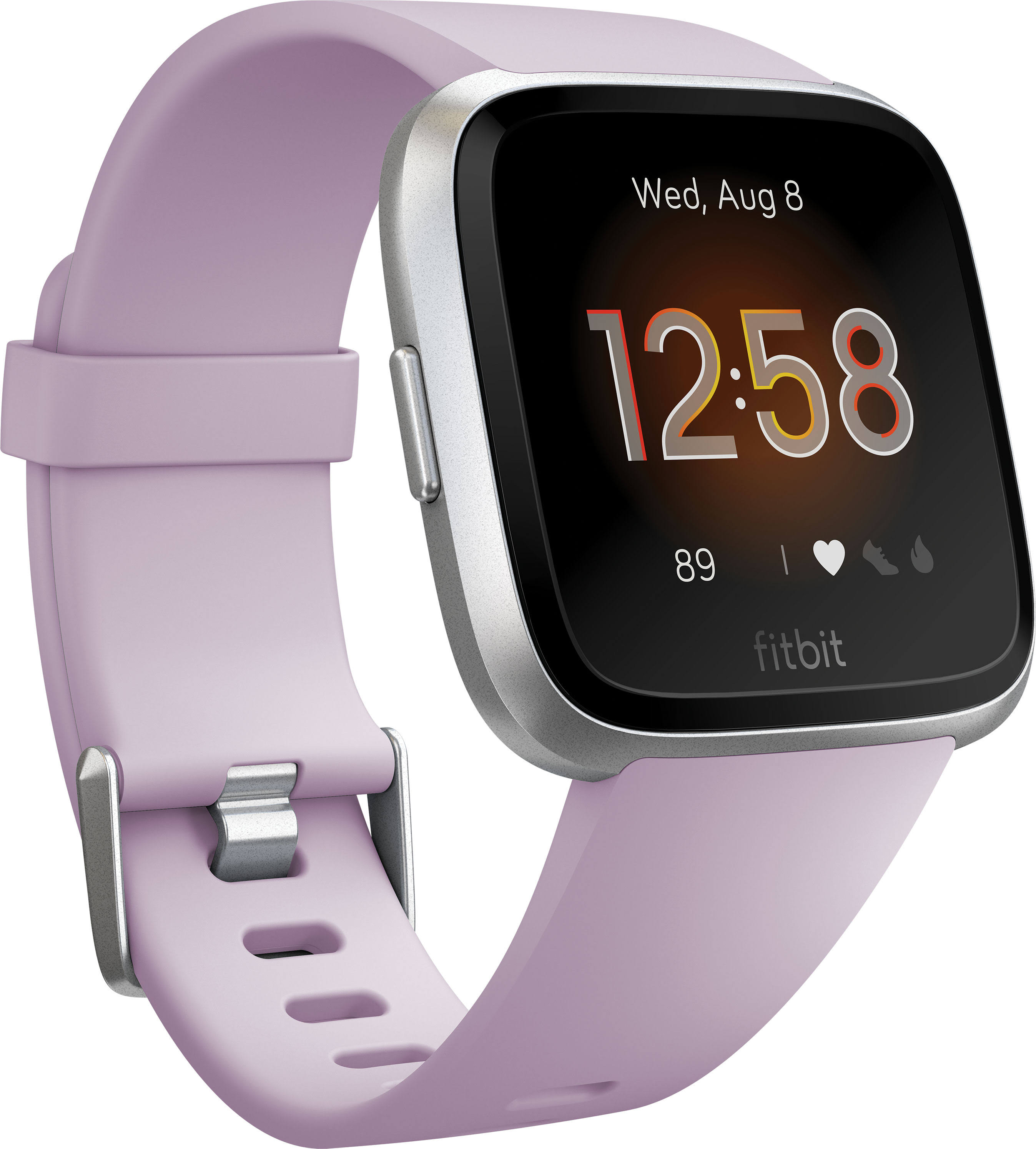 Fitbit Versa Lite Smartwatch with Small &amp; Large Band - Lilac/Silver Aluminum - Megean