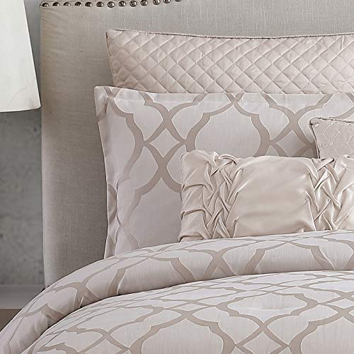 Riverbrook Home 100% Polyester Comforter Set, Queen, Hillcrest - Ivory/Gold, 9 Piece Set