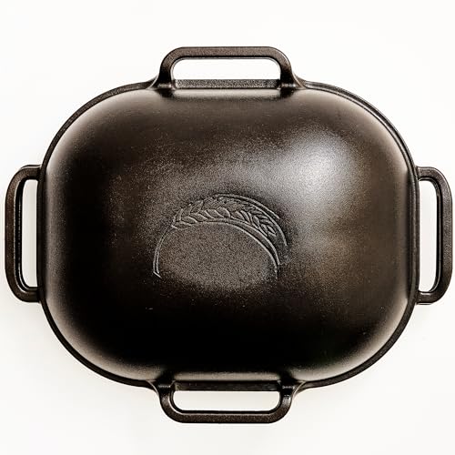 Challenger Bread Pan Cast Iron Loaf Pan with Lid for Homemade Breadmaking Sealed Bread Cloche Inverted Dutch Oven Set for Baking - Made In The USA
