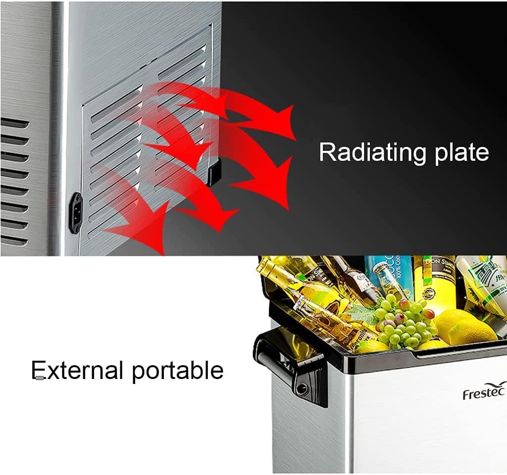Car Refrigerator, Portable 12V/24V Refrigerator-Freezer, Dual-Purpose Freezer for Car and Home, Dual-Door Dual-Temperature, Compressor Refrigeration