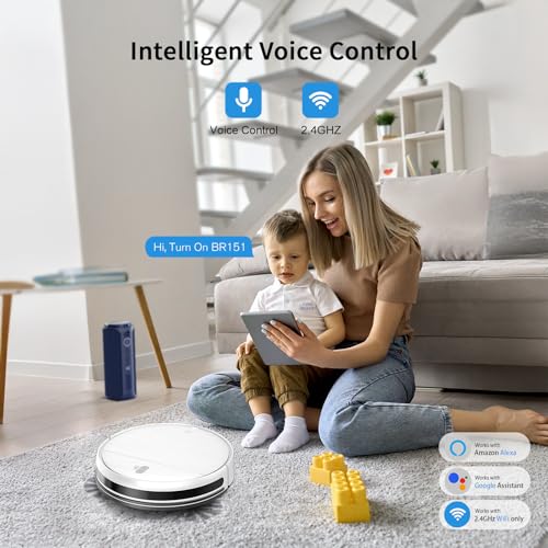 MAMNV Robot Vacuum and Mop, 11500 Pa Suction, 3-in-1 Robotic Vacuum with Smart LiDAR Navigation, 70 Day Self-Emptying,160 Min Runtime