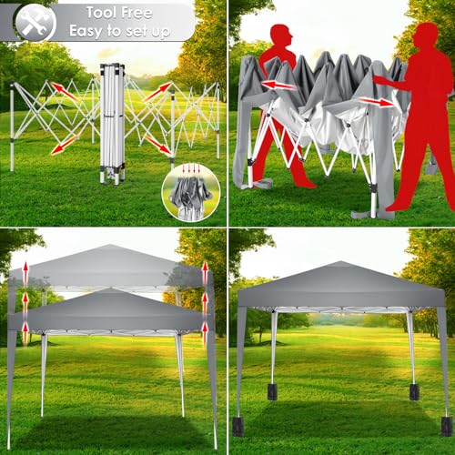 COBIZI Canopy 10x20 Pop Up Canopy Tent with 6 Sidewalls Party Tents for Parties Weddings Backyard Waterproof Canopy Outdoor Commercial Canopy Event