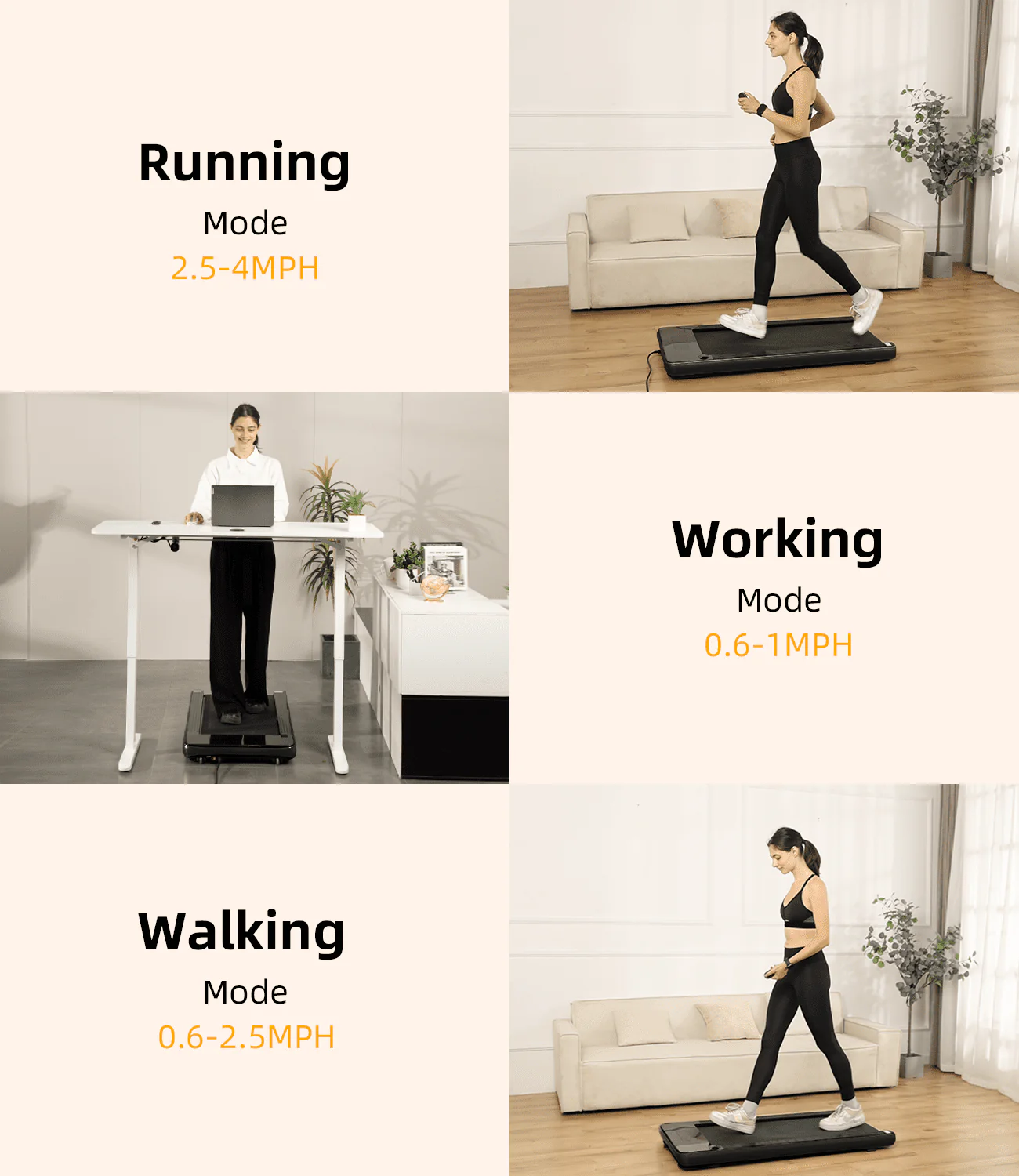 Bifanuo Walking Pad - Under Desk Treadmill, Treadmill for Home/Office